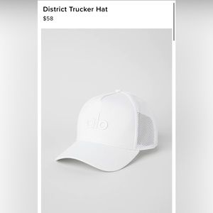 ALO YOGA trucker hat, white NWT